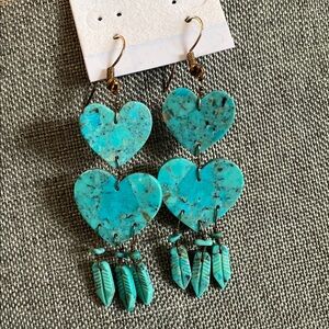 Vintage Heart Dangle Earrings
